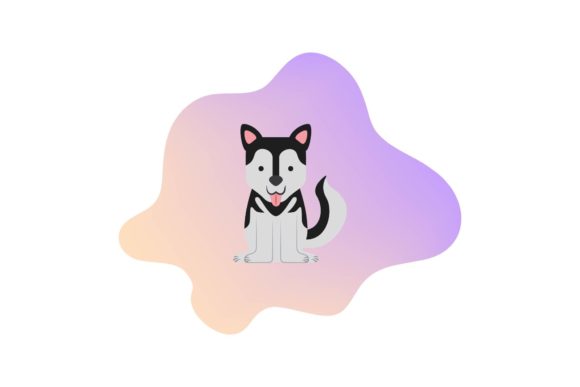 Adorable Little Dog Abstract Icons