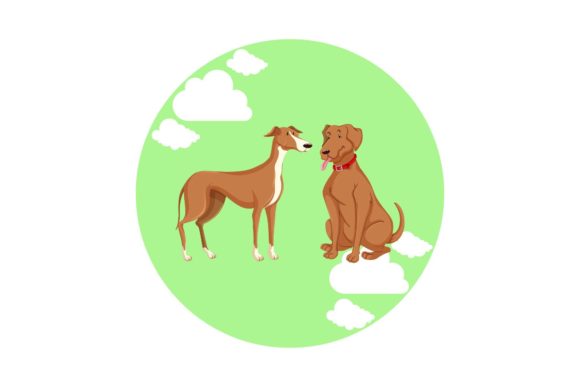 Adorable Little Dog Circle Cloud
