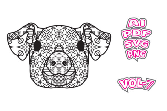 Animal Face Coloring Book for Adult