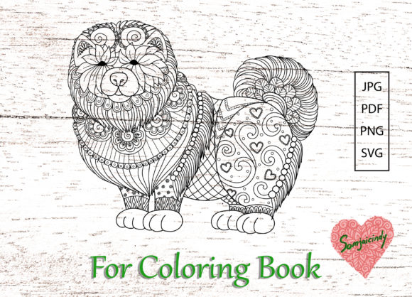 Chao Chao Dog for Coloring Book