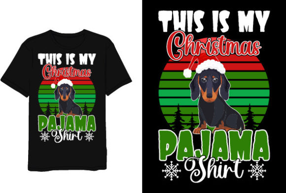 Christmas Dog T-shirt Design