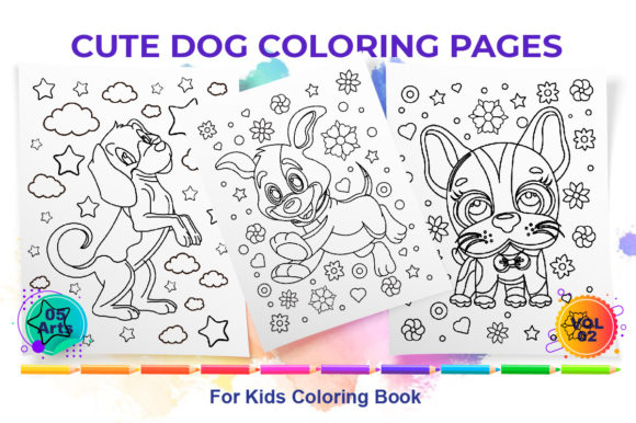Cute Dog Coloring Pages Vol - 02