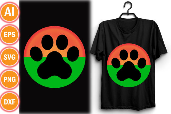 Dog Retro Circle Design