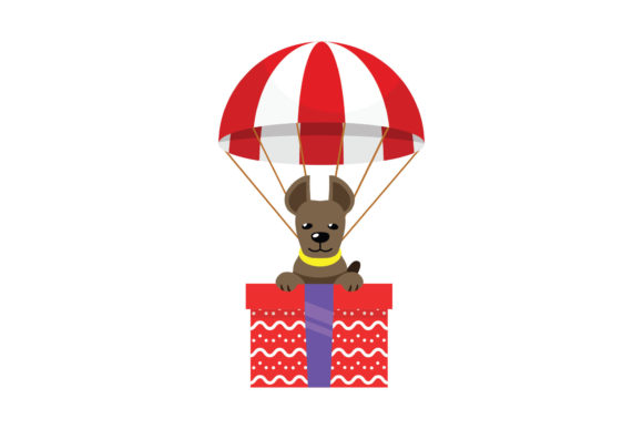 Dog with Parachute