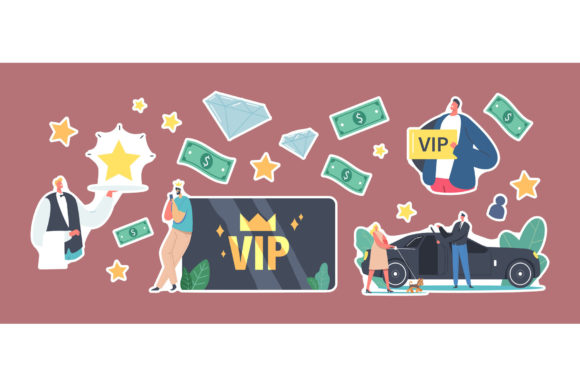 Set of Stickers VIP Card Celebrity